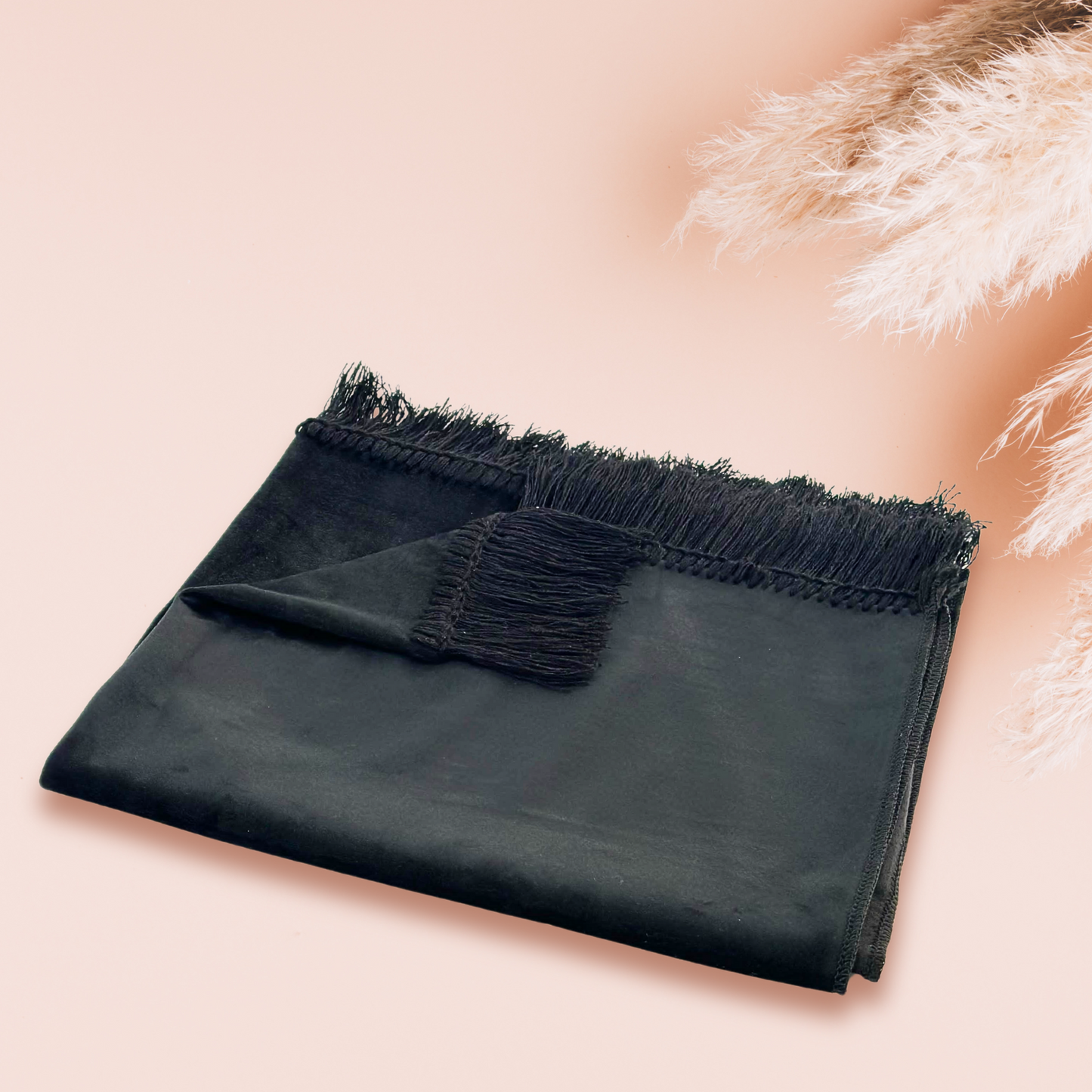 Schwarzer gefaltener Reise-Gebetsteppich