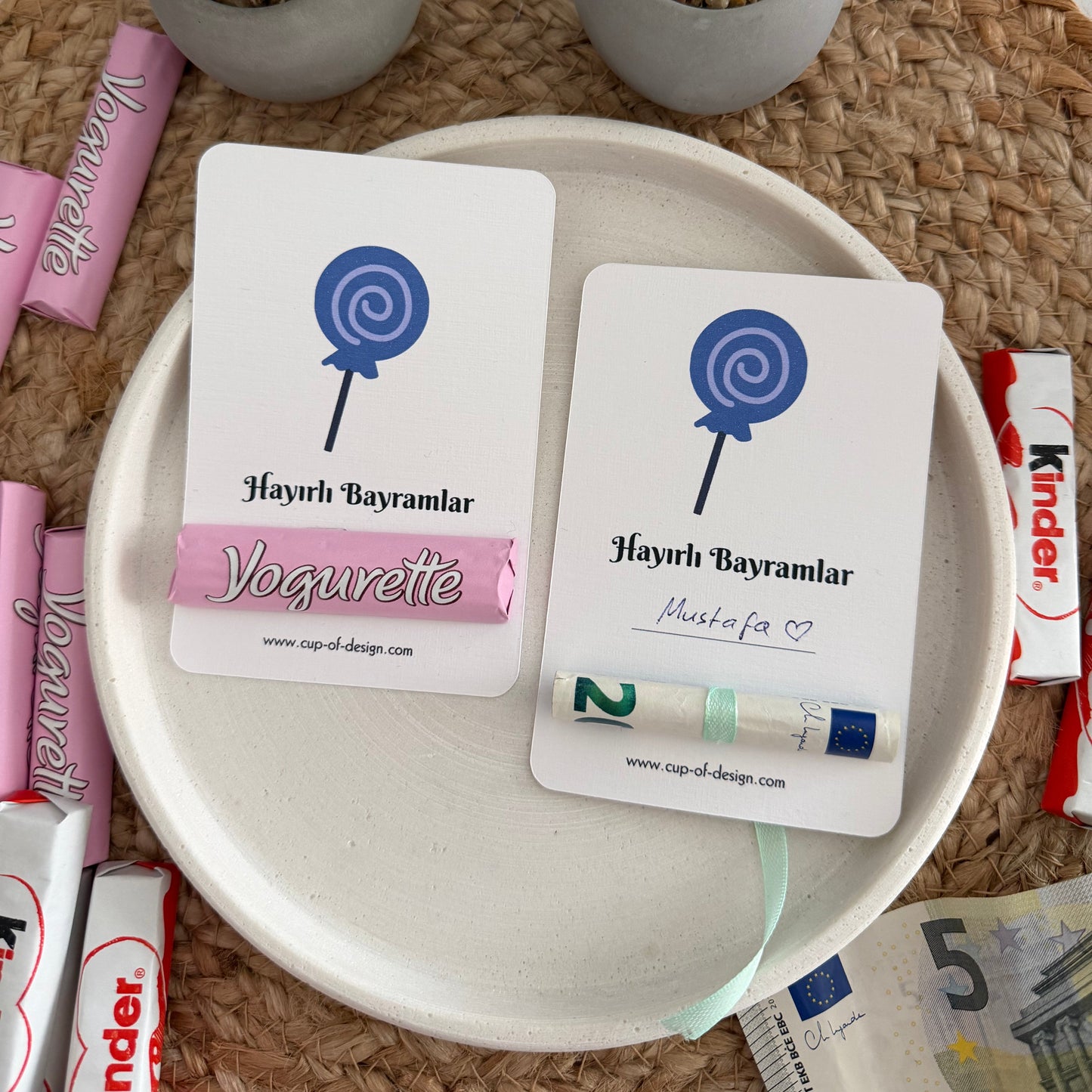 4er-Set Eid Bayram Geldkarten