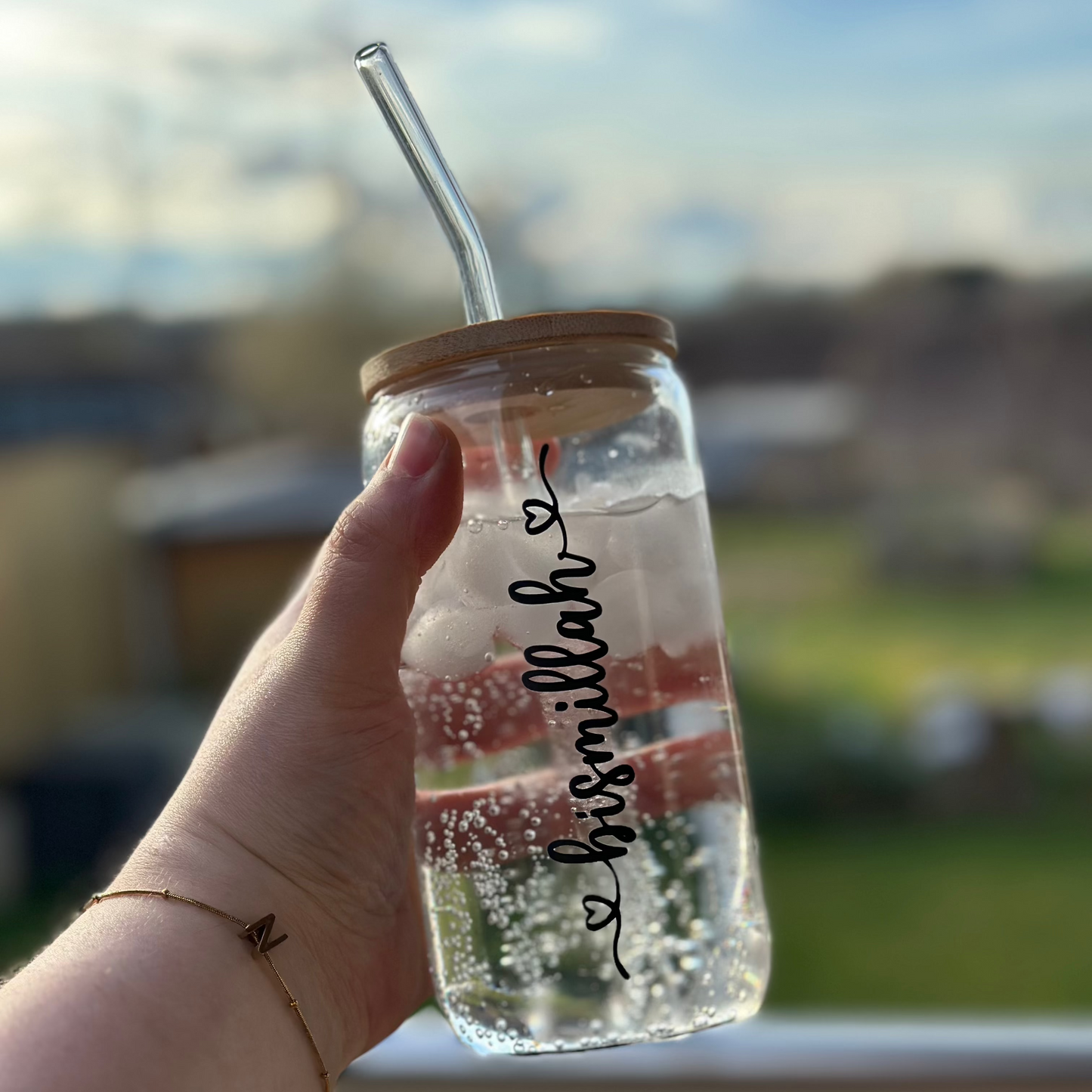 Bismillah & Alhamdulillah Glasbecher