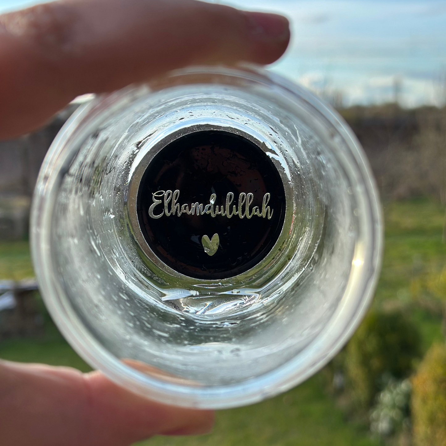 Bismillah & Alhamdulillah Glasbecher