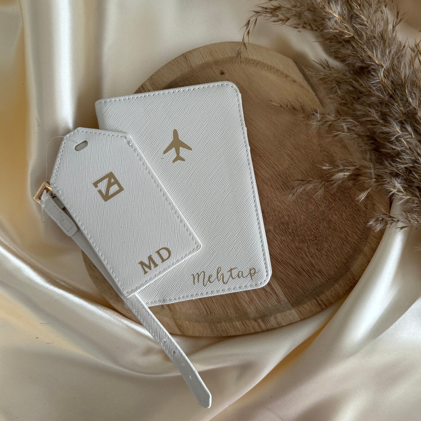 Personalisierte Reisepasshülle & Gepäckanhänger im 2er Reiseset – Geschenk für Vielreisende