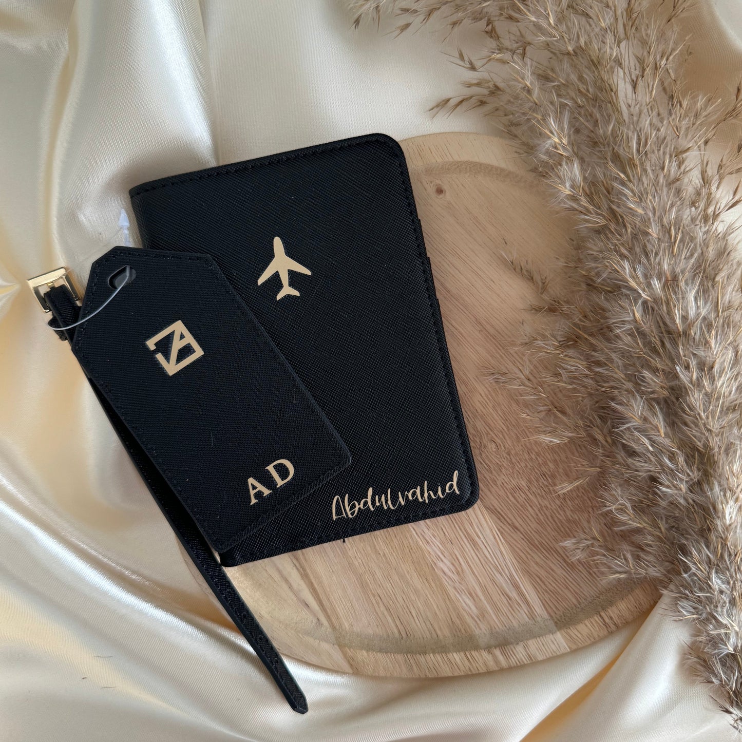 Personalisierte Reisepasshülle & Gepäckanhänger im 2er Reiseset – Geschenk für Vielreisende