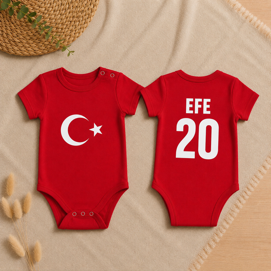Baby Edition: Personalisierter Baumwolle BODY WM 2026 Türkiye