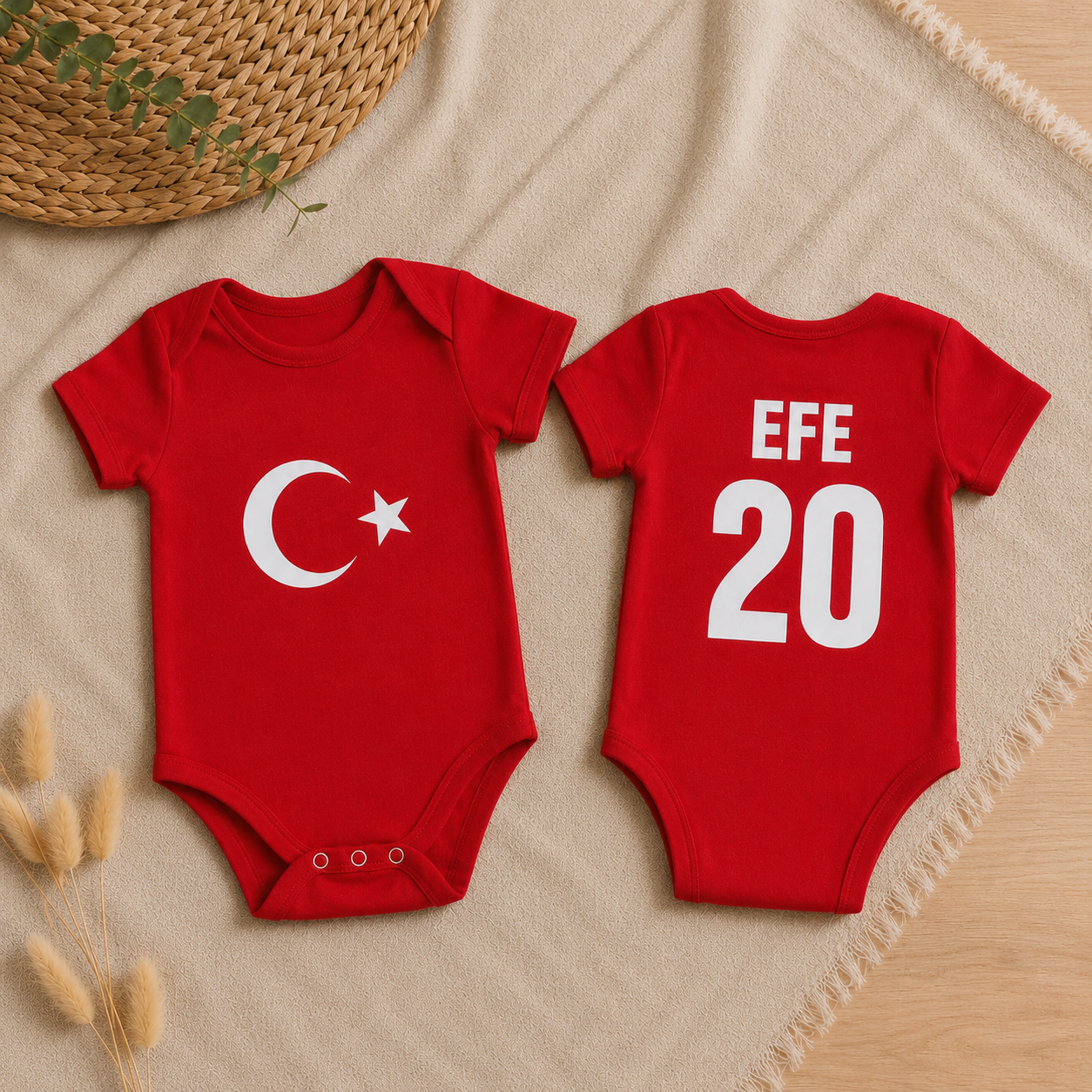 Kids Edition: Personalisierter Baumwolle BODY WM 2026 Türkiye