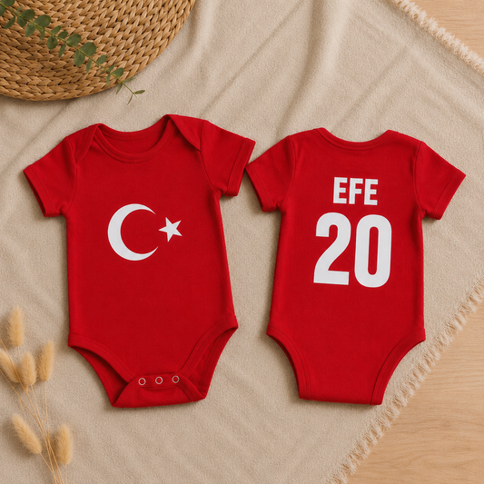 Kids Edition: Personalisierter Baumwolle BODY WM 2026 Türkiye