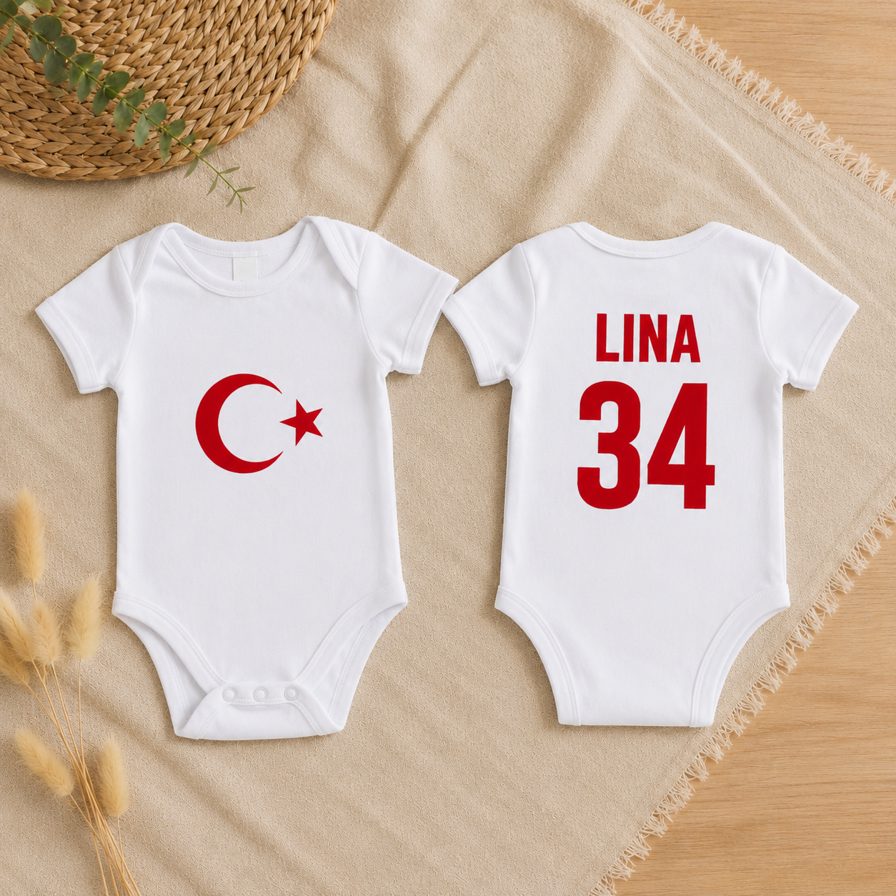 Kids Edition: Personalisierter Baumwolle BODY WM 2026 Türkiye