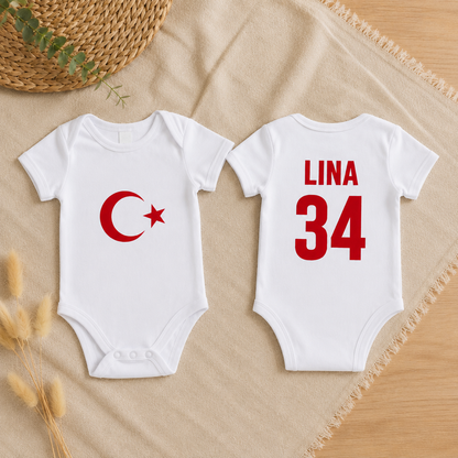 Kids Edition: Personalisierter Baumwolle BODY WM 2026 Türkiye