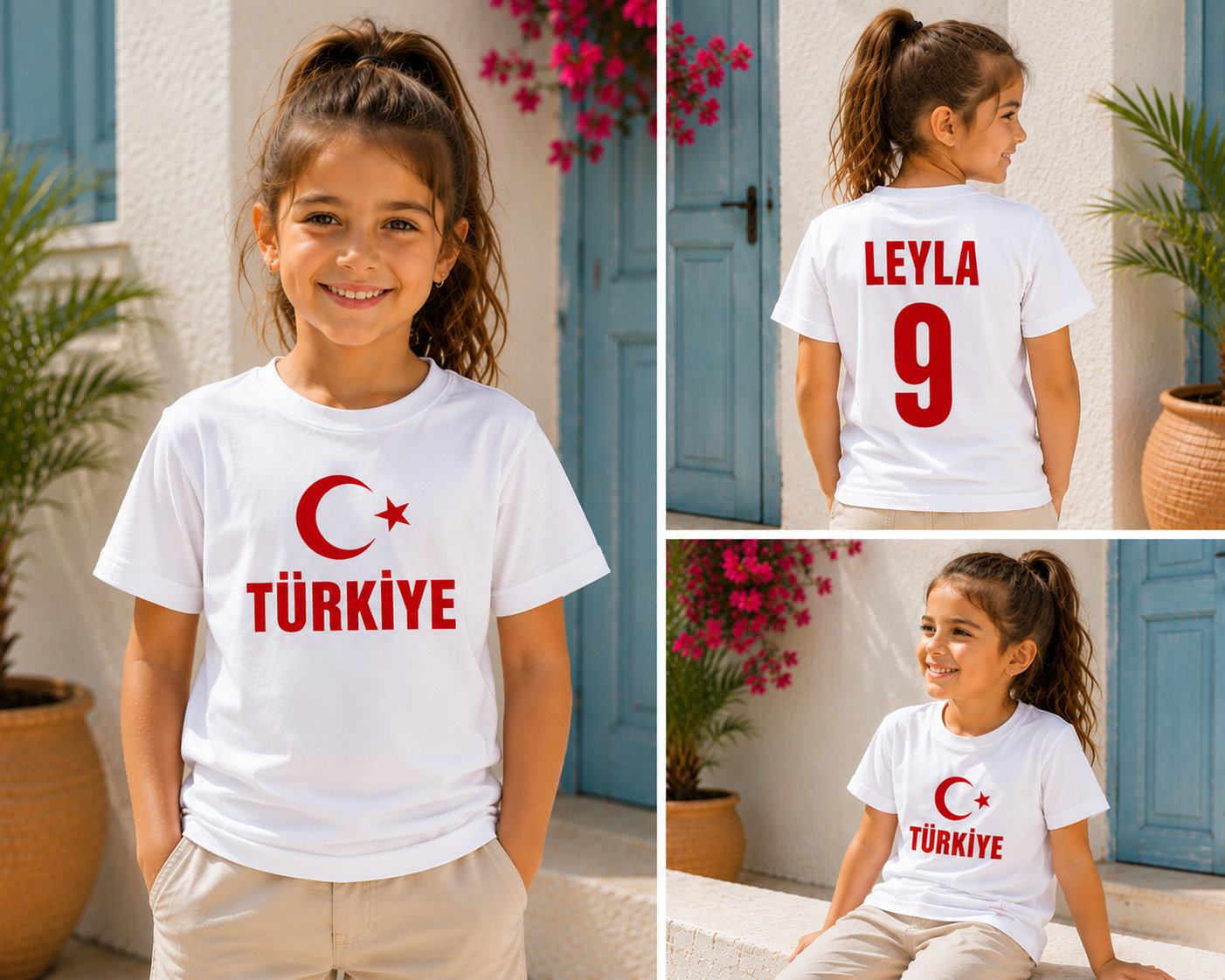 Kids Edition: Personalisierter Baumwolle T-Shirt WM 2026 Türkiye