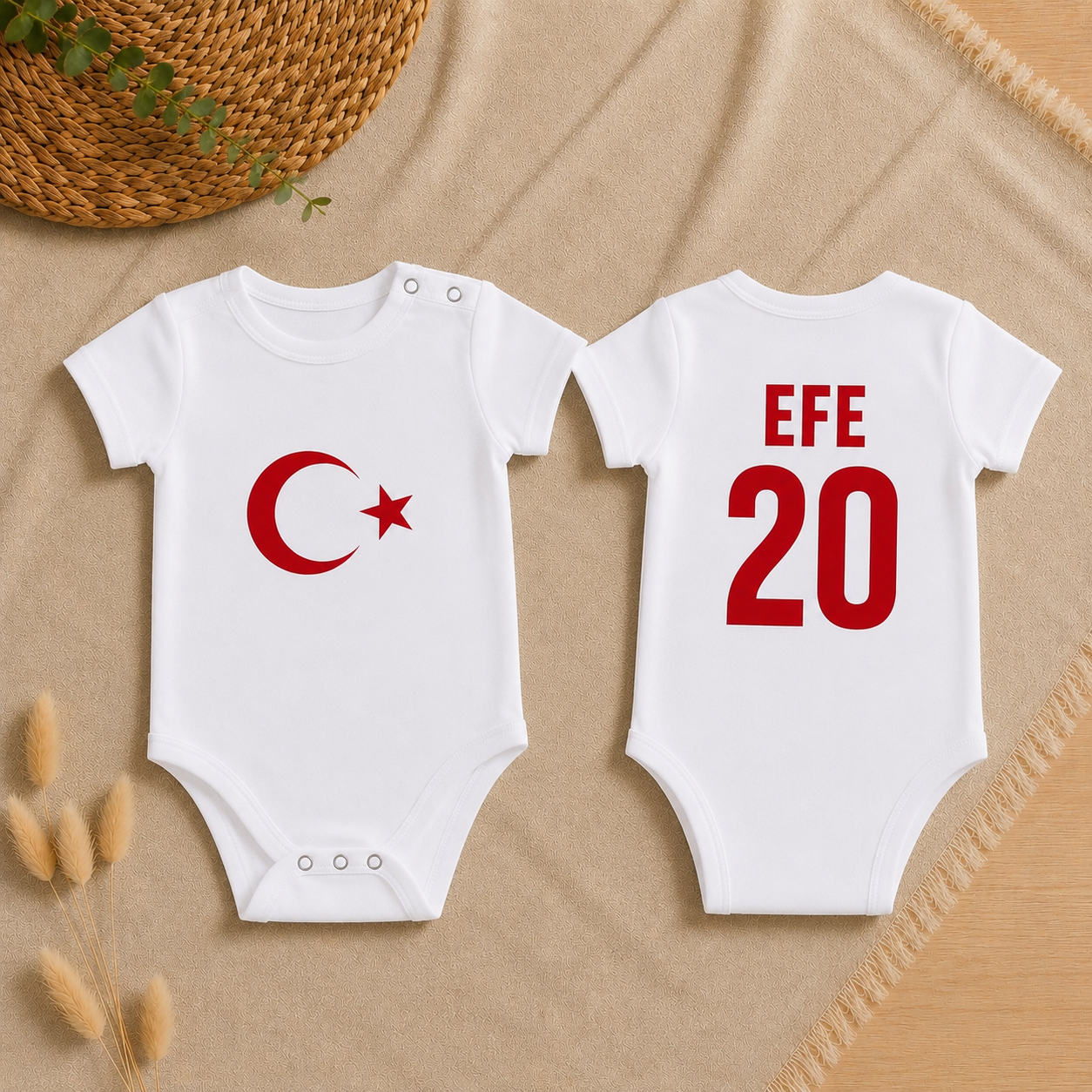Baby Edition: Personalisierter Baumwolle BODY WM 2026 Türkiye