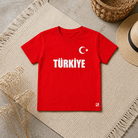 Kids Edition: Personalisierter Baumwolle T-Shirt WM 2026 Türkiye