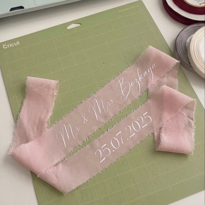 Straußband Wedding Blumen personalisiert