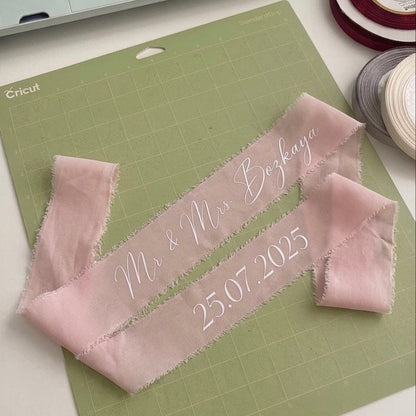 Straußband Wedding Blumen personalisiert