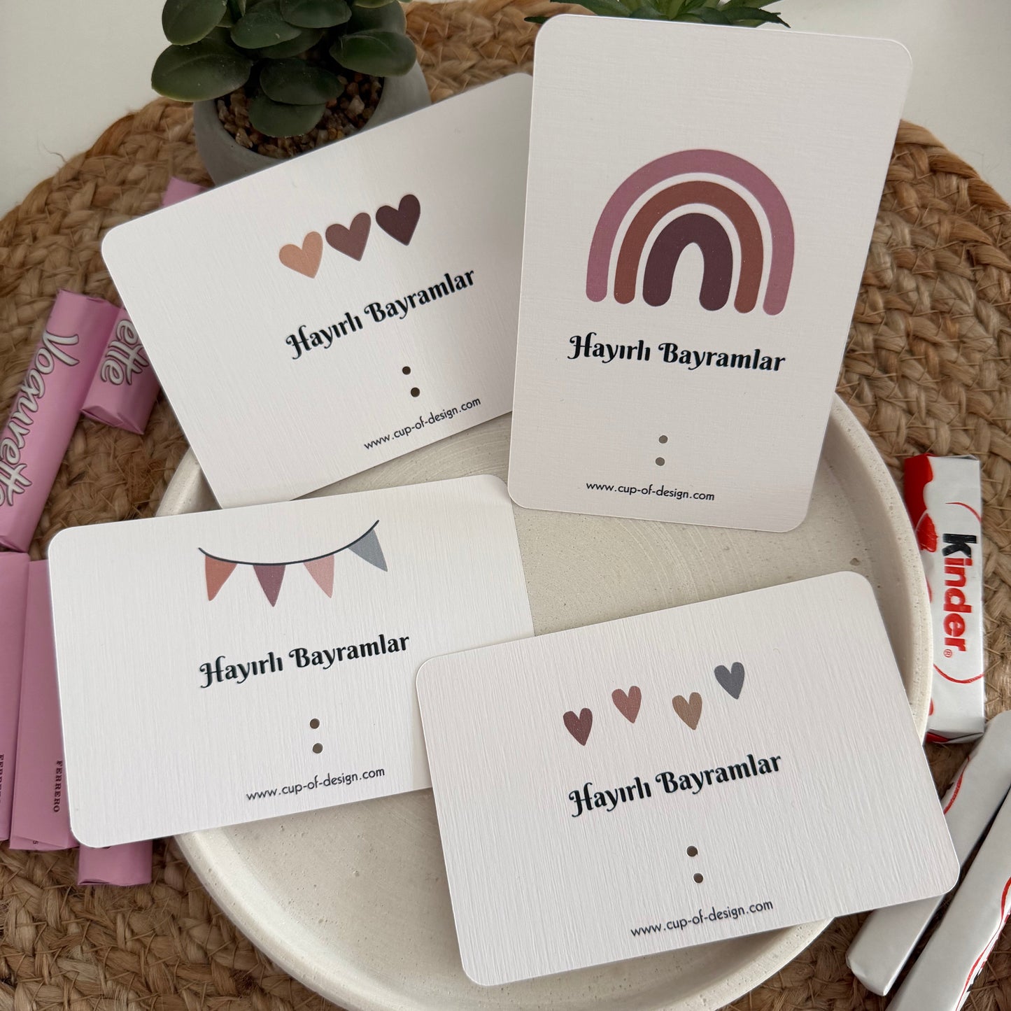 4er-Set Eid Bayram Geldkarten