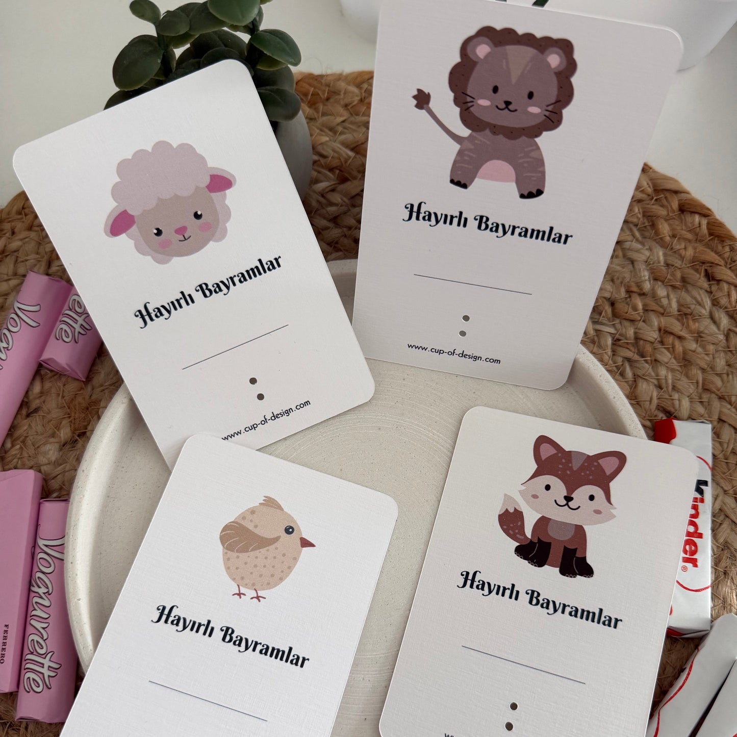 4er-Set Eid Bayram Geldkarten