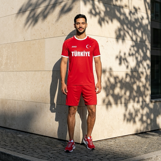 mann mit türkiye trikot für wm26